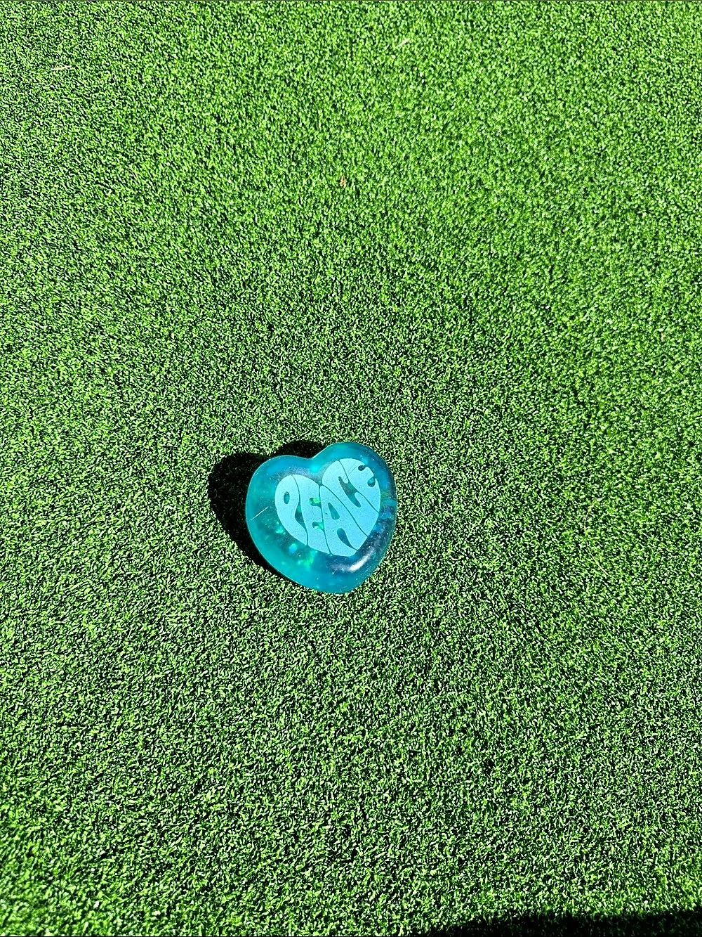 Schylling NeeDoh Good Vibes Only Heart Squeeze Toy Blue & Green